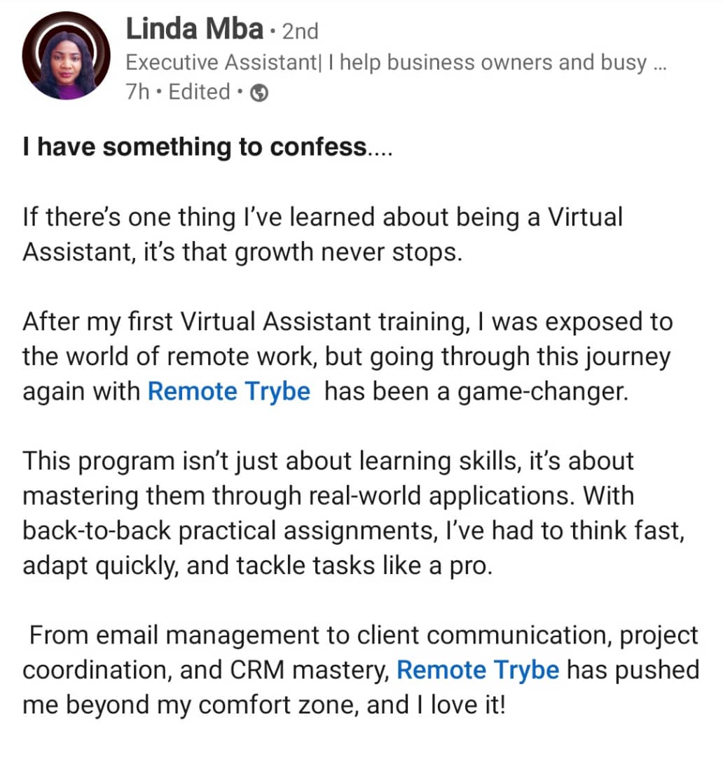 Career growth testimony
